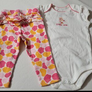Gymboree Jolly Giraffe NWT 6-12 month Bodysuit, Outlet USED Pants Outfit